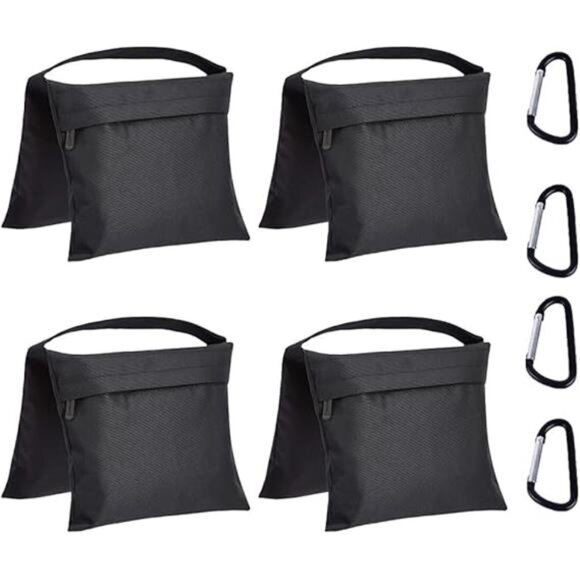 Basics Photographic Empty Sandbag for Light Stands, 4-Pack, Black - Picture 7 of 16